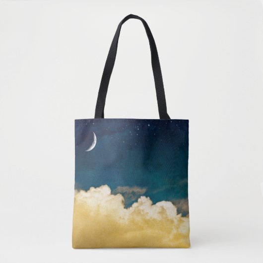Moon en Cloudscape Tote Bag (Voorkant)