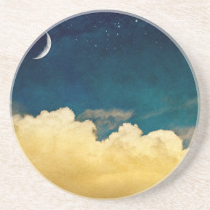Moon en Cloudscape Zandsteen Onderzetter