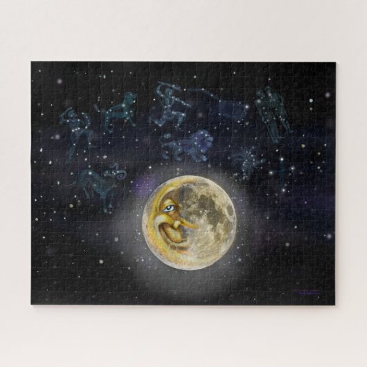 Moon en Constellations Legpuzzel (Horizontaal)