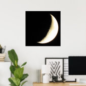 Moon en Craters Sluiten Fotografie Poster (Thuiskantoor)
