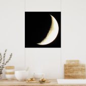 Moon en Craters Sluiten Fotografie Poster (Keuken)