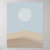 Moon en Desert Poster (Voorkant)