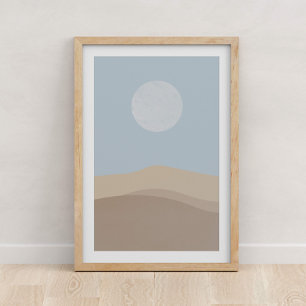 Moon en Desert Poster
