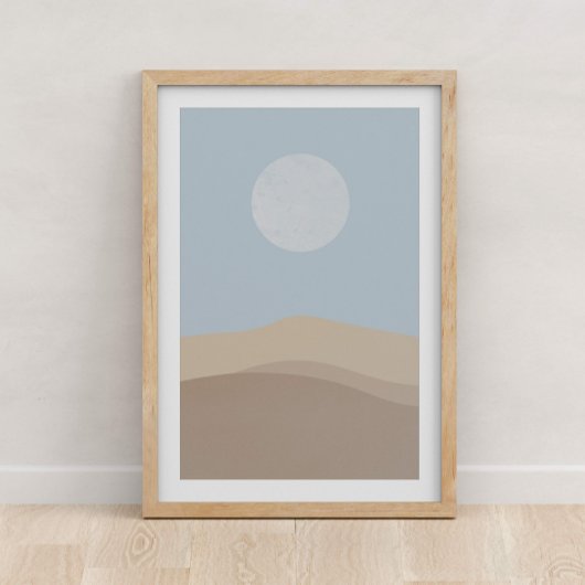 Moon en Desert Poster