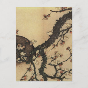 Moon en Flowers Briefkaart