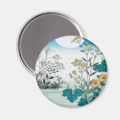 Moon en Flowers Magneet (Voorkant / Achterkant)