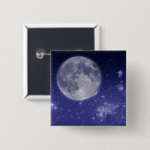 Moon- en gordelstaren vierkante button 5,1 cm (Voorkant /achterkant)