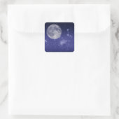 Moon- en gordelstaren vierkante sticker (Tas)