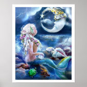 Moon en Mermaid Poster (Voorkant)