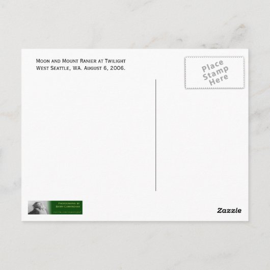 Moon- en montagekrankel op briefkaart (Achterkant)