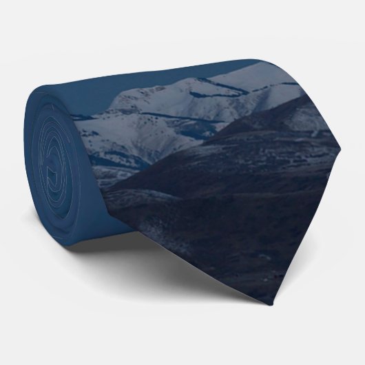 Moon en Mountain Stropdas (Opgerold)