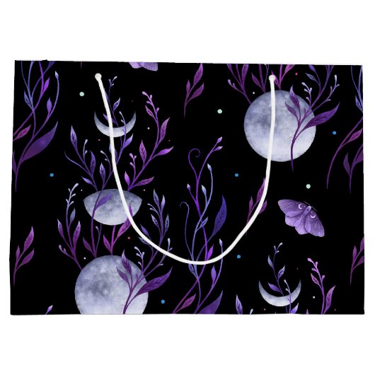Moon en Paarse Moth Groot Cadeauzakje (Achterkant)