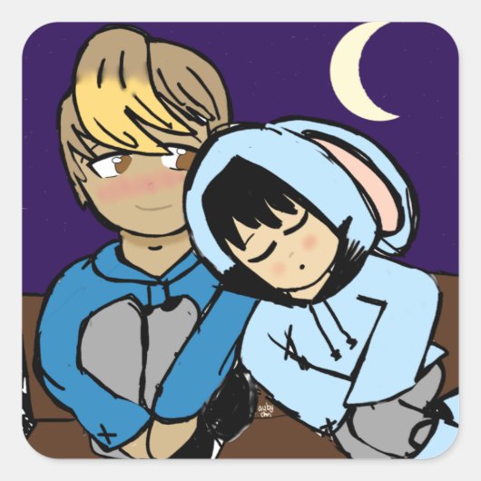 Moon en Rest sticker (Voorkant)