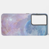 Moon en Roos telefoonhoesje Samsung Galaxy Hoesje (Linkerkant)