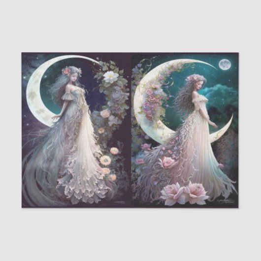 Moon en Rozen Tissuepapier (Voorkant)