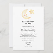 Moon en Star Baby shower per Mail uitnodiging (Voorkant)