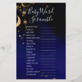 Moon- en star-thema baby word scramble game (Voorkant)