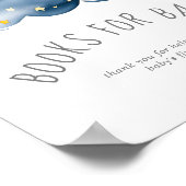 Moon en Stars Baby shower Books for Baby Sign Poster (Hoek)