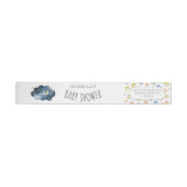 Moon en Stars Boy Baby shower Wrap Around Label (Individueel)