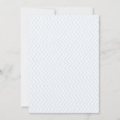 Moon en Stars Chevron Baby shower | Blauw Kaart (Achterkant)