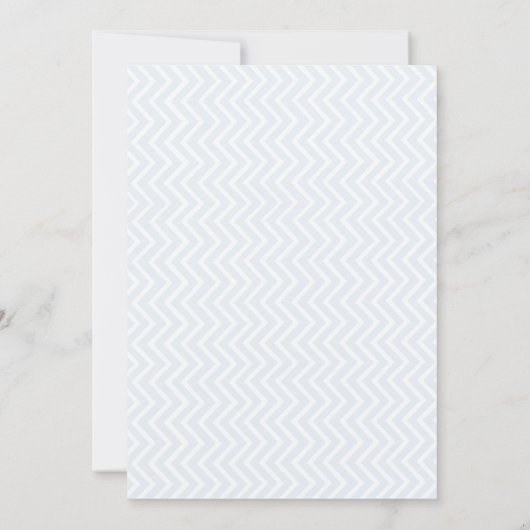 Moon en Stars Chevron Baby shower | Blauw Kaart (Achterkant)
