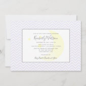Moon en Stars Chevron Baby shower | Lavender Kaart (Voorkant)