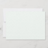 Moon en Stars Chevron Baby shower | Munt Green Kaart (Achterkant)