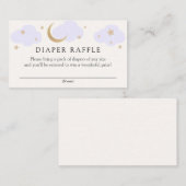Moon en Stars Diaper Raffle-kaart Informatiekaartje (Voorkant / Achterkant)