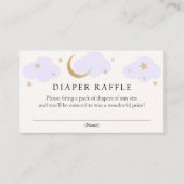 Moon en Stars Diaper Raffle-kaart Informatiekaartje (Voorkant)