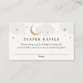 Moon en Stars Diaper Raffle-kaart Informatiekaartje (Voorkant)