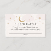Moon en Stars Diaper Raffle-kaart Informatiekaartje (Voorkant)