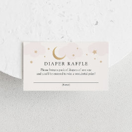 Moon en Stars Diaper Raffle-kaart Informatiekaartje