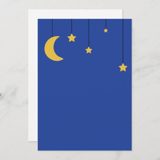Moon en Stars Invite (Voorkant / Achterkant)