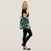 Moon en Stars paddenstoel Tote Bag (Op model)