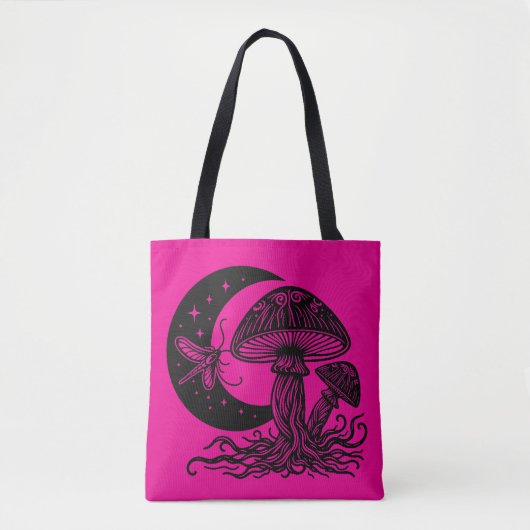 Moon en Stars paddenstoel Tote Bag (Voorkant)