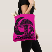 Moon en Stars paddenstoel Tote Bag (Dichtbij)