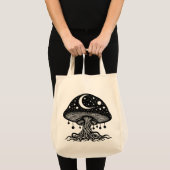 Moon en Stars paddenstoel Tote Bag (Voorkant (product))