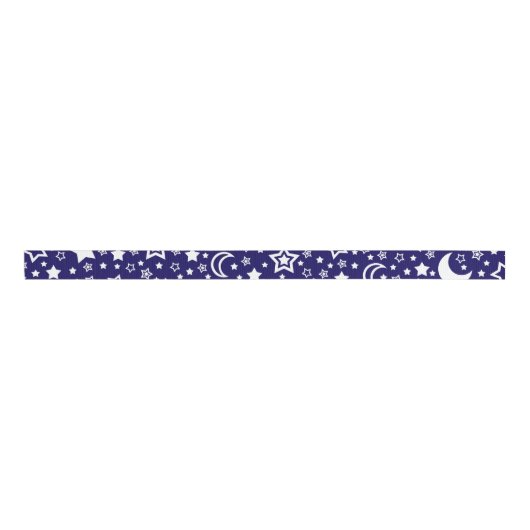 Moon en Stars Ribbon Grosgrain Lint (Voorkant)