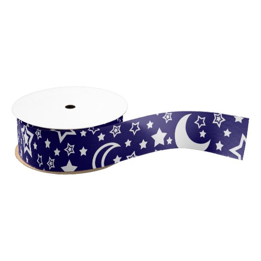 Moon en Stars Ribbon Grosgrain Lint (Spoel)