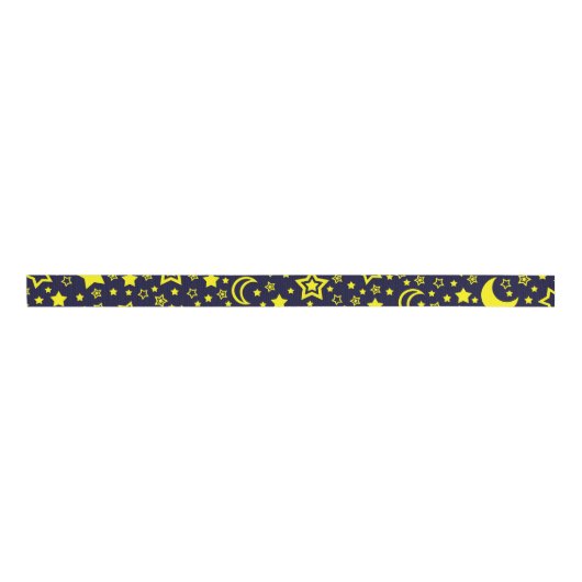 Moon en Stars Ribbon Grosgrain Lint (Voorkant)