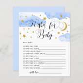 Moon en Stars Wishes for Baby Card (Voorkant / Achterkant)