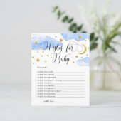 Moon en Stars Wishes for Baby Card (Staand voorkant)