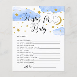 Moon en Stars Wishes for Baby Card