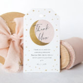 Moon en sterren baby shower bedankt cadeaulabel