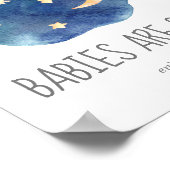 Moon en sterren Baby's zijn zoet Geniet van een Tr Poster (Hoek)