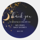 Moon en sterren bedanken jullie stickers (Voorkant)