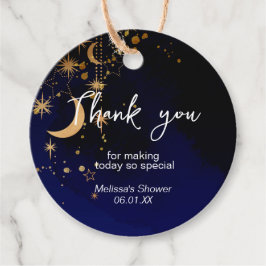 Moon en sterren Bedankt voor je creditcardgunstlab Bedankjes Labels