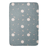 Moon en sterren - blauw badmat (Voorkant Verticaal)