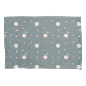 Moon en sterren - blauw kussensloop (Voorkant)