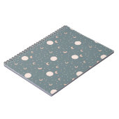 Moon en sterren - blauw notitieboek (Linkerzijde)